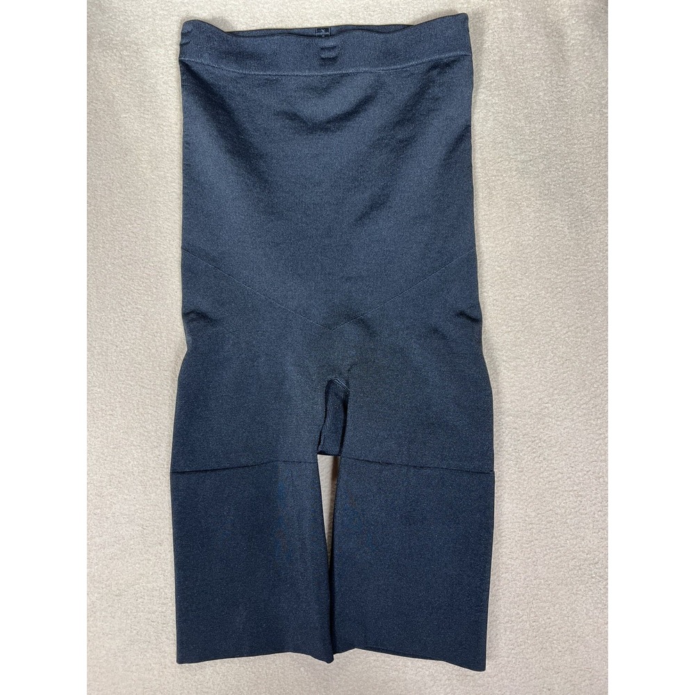SPANX High Waist Mid Thigh Shapewear Shorts Black Size S Tummy Control